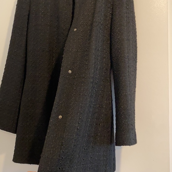 Zara Tweed Front Jacket With Chain Detail - Picture 8 of 12